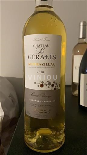 South West Monbazillac Château Les Gérales Prestige 2018