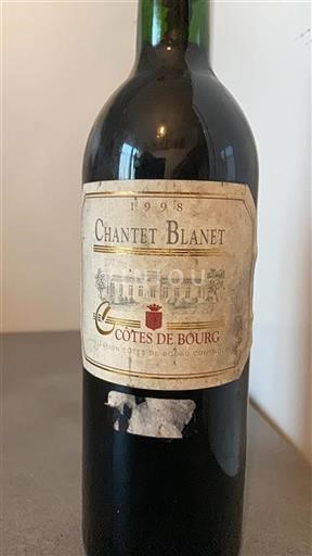 Bordeaux Côtes-de-bourg Château Chantet Blanet 1998