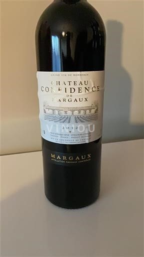 Vin Rouge sec Château Confidence de Margaux 2012 France Bordeaux Margaux AOC