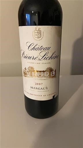 Bordeaux Margaux Grand Cru Château Prieurélichine 2007