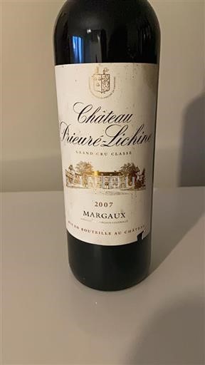 Bordeaux Margaux Grand Cru Château Prieurélichine 2007