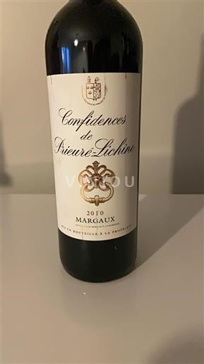 Bordeaux Margaux Grand Cru Château Prieurélichine Confidences 2010