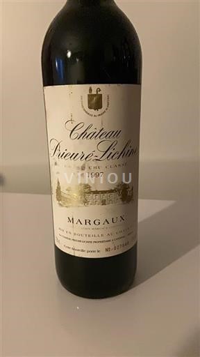 Bordeaux Margaux Grand Cru Château Prieurélichine 1997