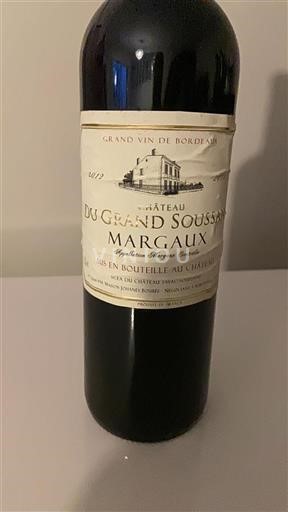 Bordéus Margaux Château Grand Soussans 2012