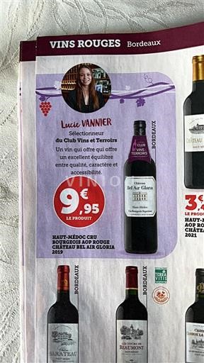 Bordeaux Haut-Médoc Cru Bourgeois Supérieur Château Bel Air Gloria 2019