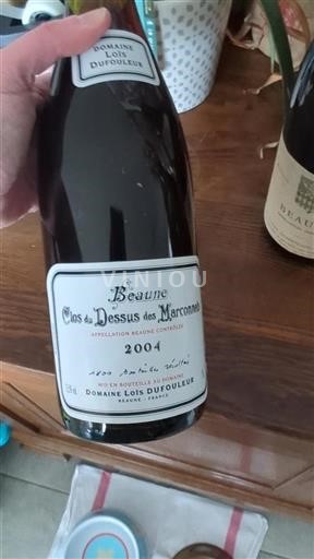 Burgundija Beaune Grand Cru Domaine Loïs Dufouleur Clos du Dessus des Marconnets 2004