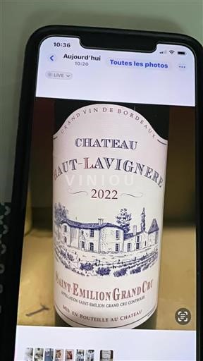 Bordeaux Saint-Émilion Grand Cru Grand Cru Château Hautlavignere 2022