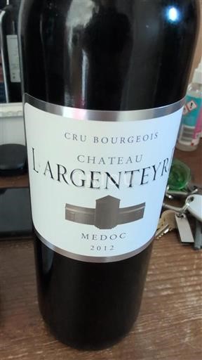 Bordeaux Médoc Cru Bourgeois Château L'argenteyre 2012