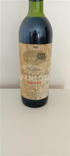 Burdeos Médoc Grand Cru Château Patache Aux 1983