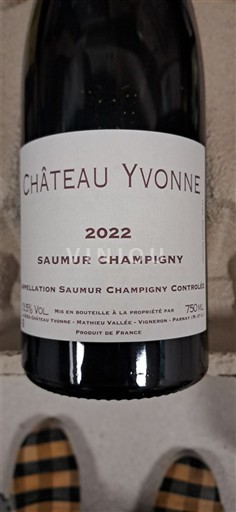 Valle della Loira Saumur-Champigny Château Yvonne 2022