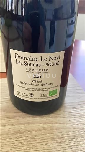 Vallée du Rhône Luberon Domaine Le Novi Les Soucas 2022