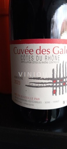Rhônen laakso Côtes-du-rhône Les Vignerons Estezargues des Galets 2023