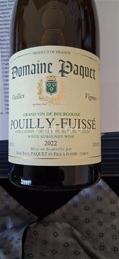 Burgundsko Pouilly-fuissé Domaine Paquet Vieilles Vignes 2022