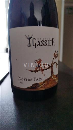 Vin Rouge sec Nostre Païs Domaine Gassier 2021 France Vallée du Rhône Costières-de-nîmes AOC