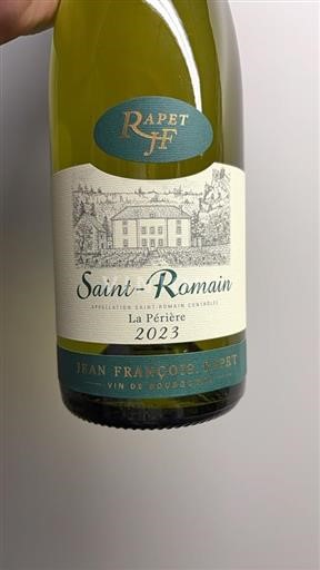 Burgund Saint-Romain Domaine Rapet la Pereire 2023