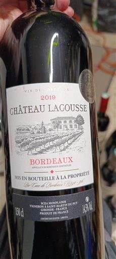 Bordeaux Château Lacousse 2019