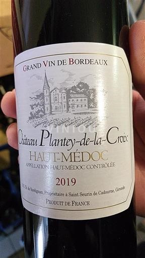 Bordéus Haut-Médoc Château Planteydelacroix 2019
