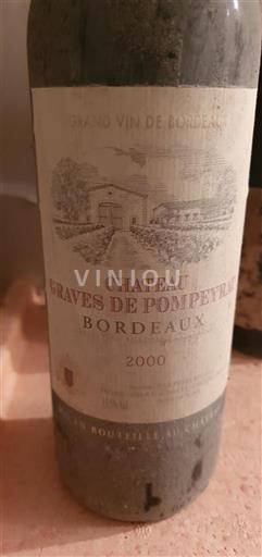 Bordeaux Ospecificerad Graves De Pompeyrat 2000