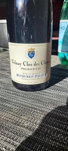 Burgundy Volnay Premier Cru Bitouzetprieur Volnay Clos des Chênes 2018