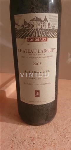 Burdeos Bordeaux Château Larquey 2003