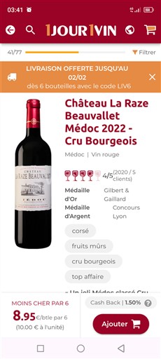 Bordeaux Médoc Château La Raze Beauvallet 2022