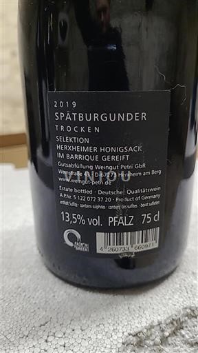 Palatinat Ni doloceno Weingut Petri Herxheimer Honigsack 2019