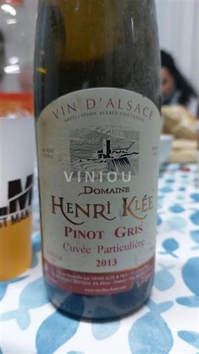 Alsazia Domaine Henri Klée Particulière 2013