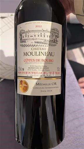 Bordeaux Côtes-de-bourg Château Moulineau 2022