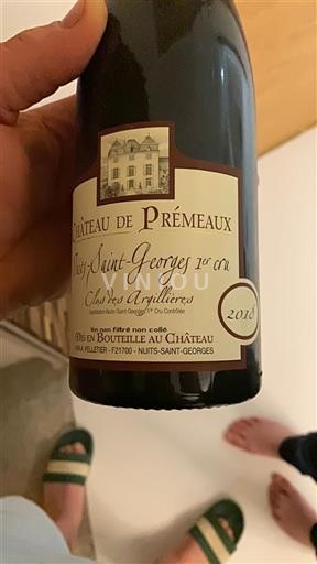 Burgundija Ni doloceno Premier Cru Château Prémaux Clos des Argilli%c3%a8res 2018