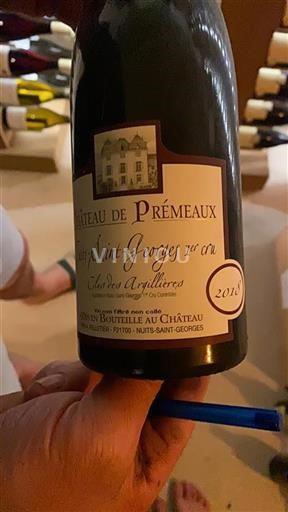Vin Rouge sec Clos des Argilli%c3%a8res Château Prémeaux 2018 France Bourgogne AOC Premier Cru