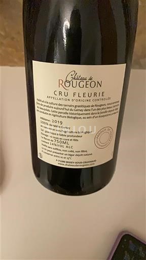 Beaujolais Fleurie. Rougeon 2019
