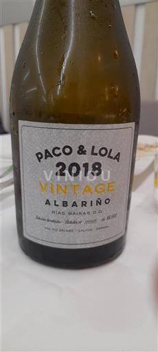 Galicia Rías Baixas Paco & Lola Vintage Albariño 2018