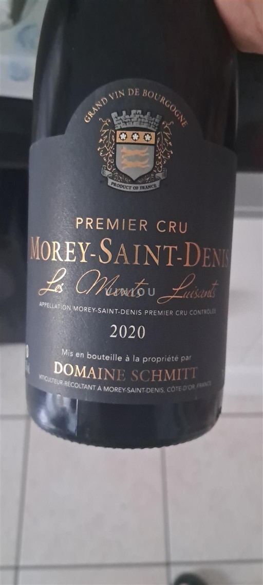 Burgundi Morey-Saint-Denis Premier Cru Domaine Schmitt Les Monts Luisants 2020