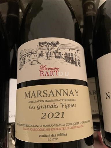 Burgundy Marsannay Domaine Bart Les Grandes Vignes 2021
