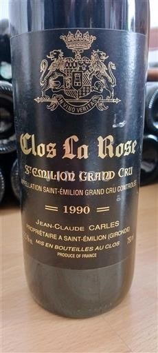 Bordeaux Saint-Émilion Grand Cru Grand Cru Clos La Rose 1990