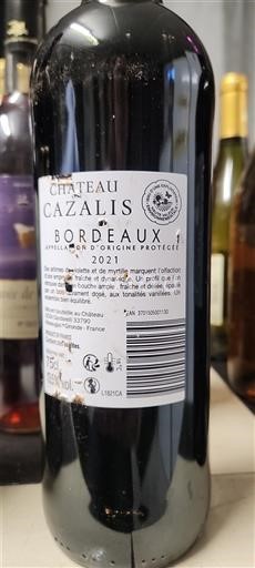 Burdeos Bordeaux Château Cazalis 2021