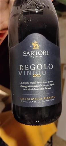 Veneto Valpolicella Ripasso Sartori Di Verona Regolo 2020