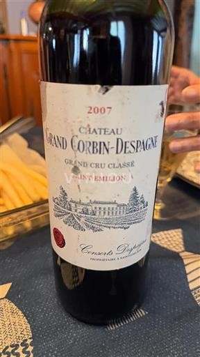 Bordeaux Saint-Émilion Grand Cru Classé Château Grand Corbindespagne 2007