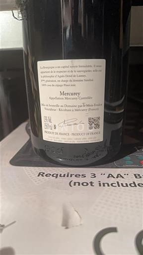 Burgundsko Mercurey Domaine Meix Foulot 2016