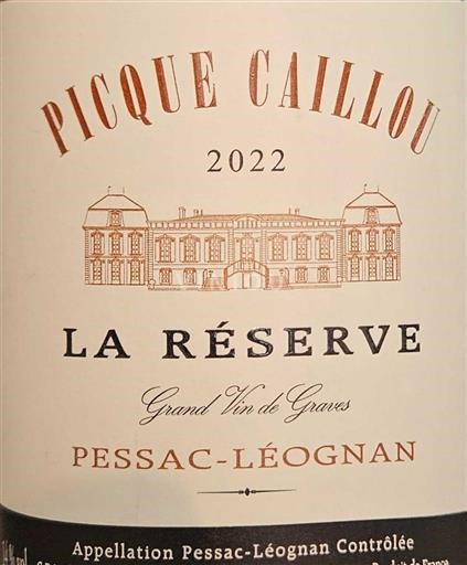 Бордо Пессак-Леоньян Picque Caillou La Réserve 2022