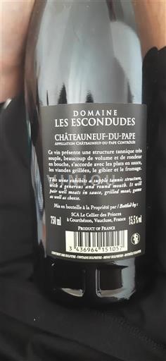 Rhône-dalen Châteauneuf-du-Pape Les Escondudes 2022