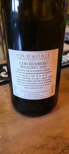 Alsace Jean Huttard Lerchenberg 2015