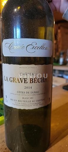 Southwest Côtes de Duras Château La Grave Béchade Excellence 2014