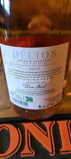 Roussillon Côtes du Roussillon Dombrial Hélios 2022