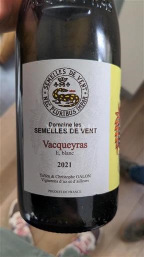 Rhône Valley Vacqueyras Domaine Les Semelles De Vent E, blanc 2021