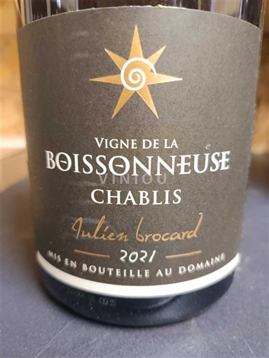 Vin Blanc sec Vigne de la Boissonneuse Julien Brocard 2021 France Bourgogne Chablis AOC