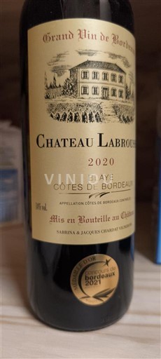 Bordeaux Blaye-Côtes-de-Bordeaux Château Labrousse 2020