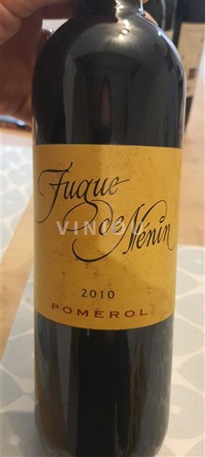 Bordeaux Pomerol Château Nénin Fugue de Nenin 2010