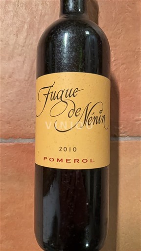 Bordeaux Pomerol Château Nénin Fugue de Nenin 2010