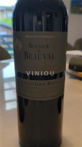 Bordeaux Bordeaux Supérieur Chateau Leroy-Beauval Seigneur de Beauval 2018